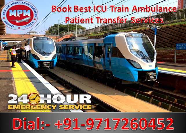 delhi train ambulance patient transfer services by MPM 02